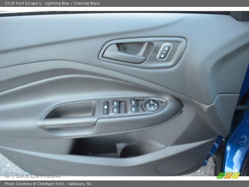 Lightning Blue / Charcoal Black 2018 Ford Escape S