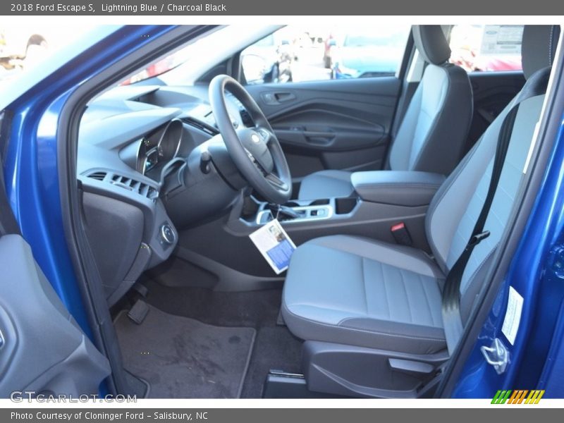 Lightning Blue / Charcoal Black 2018 Ford Escape S