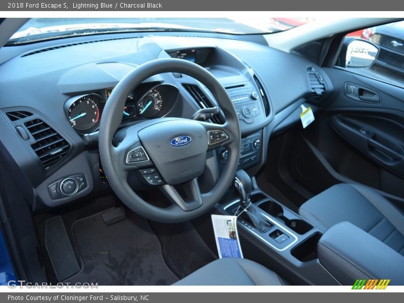 Lightning Blue / Charcoal Black 2018 Ford Escape S