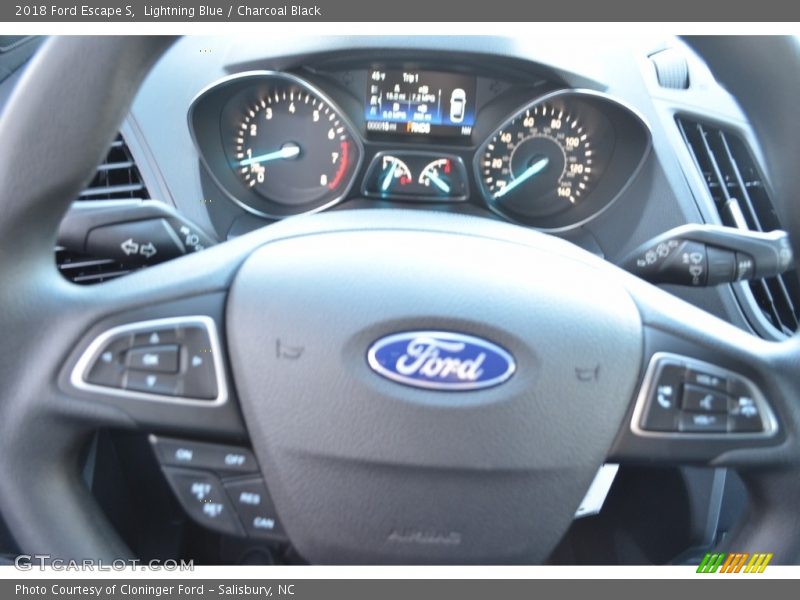 Lightning Blue / Charcoal Black 2018 Ford Escape S