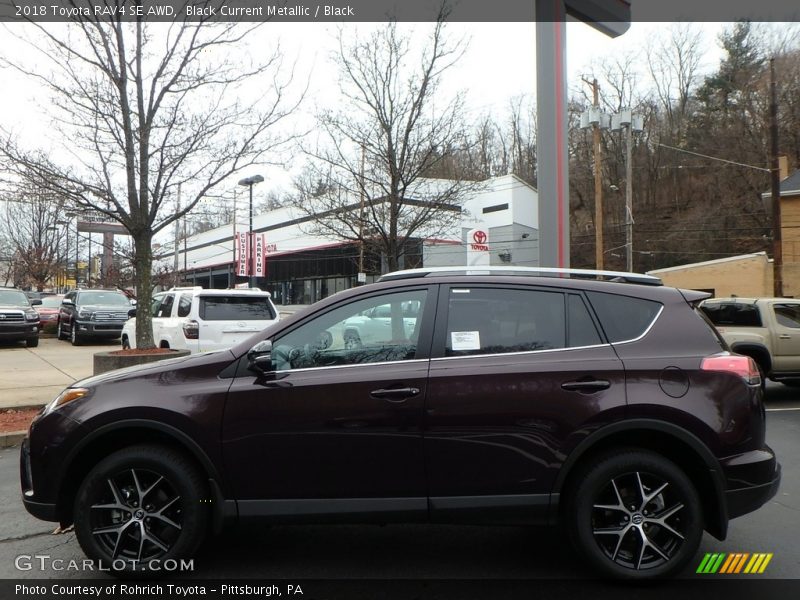 Black Current Metallic / Black 2018 Toyota RAV4 SE AWD