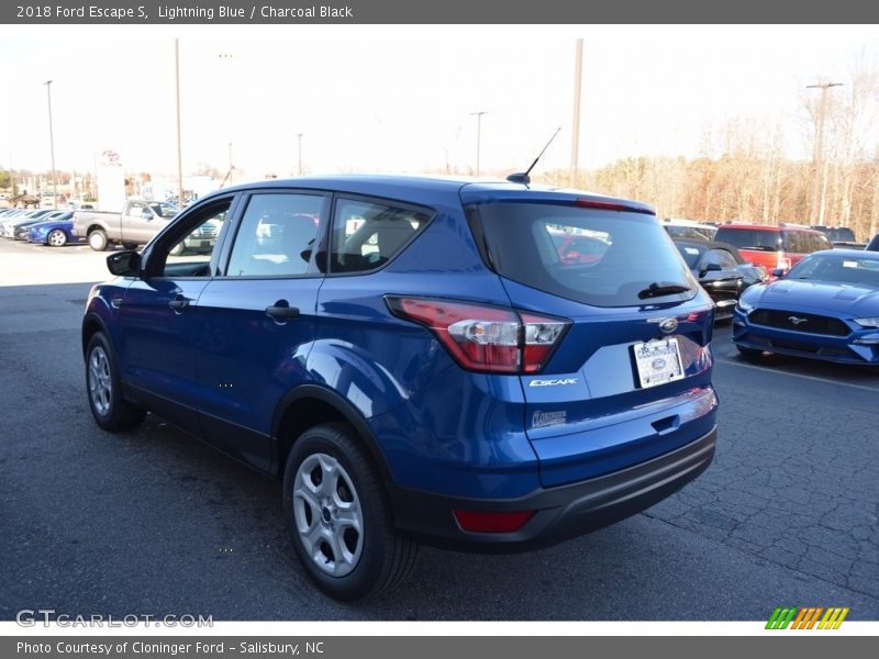 Lightning Blue / Charcoal Black 2018 Ford Escape S