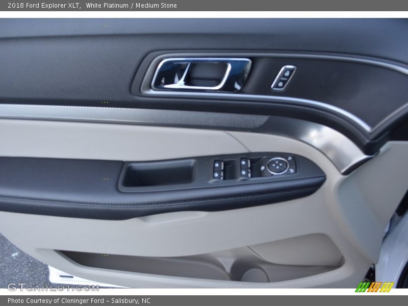 White Platinum / Medium Stone 2018 Ford Explorer XLT