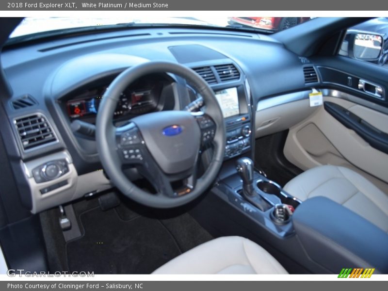White Platinum / Medium Stone 2018 Ford Explorer XLT