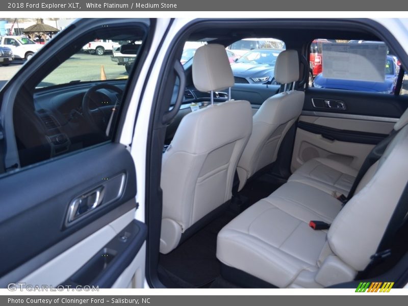 White Platinum / Medium Stone 2018 Ford Explorer XLT