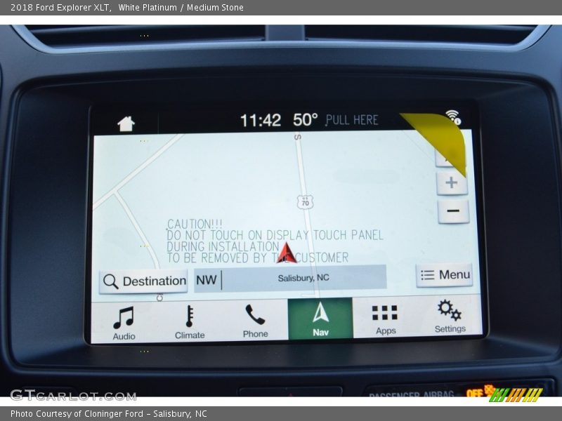 White Platinum / Medium Stone 2018 Ford Explorer XLT