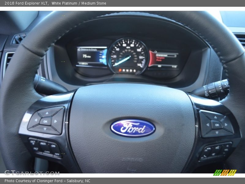 White Platinum / Medium Stone 2018 Ford Explorer XLT