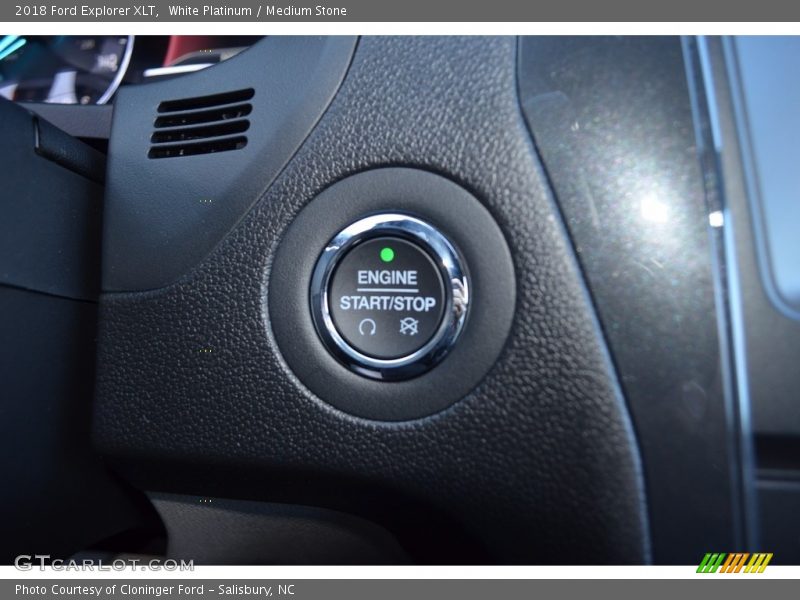 White Platinum / Medium Stone 2018 Ford Explorer XLT