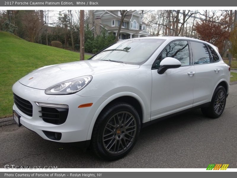 White / Black 2017 Porsche Cayenne Platinum Edition