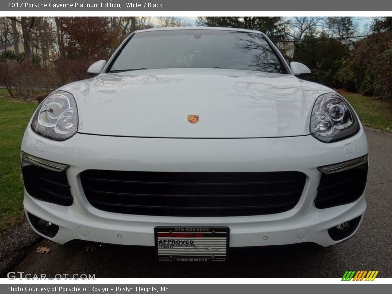 White / Black 2017 Porsche Cayenne Platinum Edition