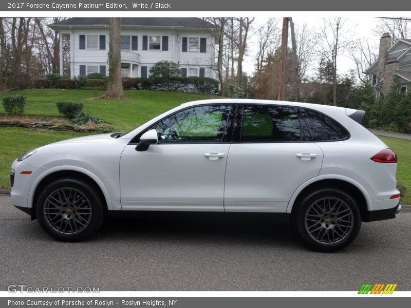 White / Black 2017 Porsche Cayenne Platinum Edition