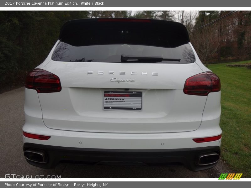 White / Black 2017 Porsche Cayenne Platinum Edition