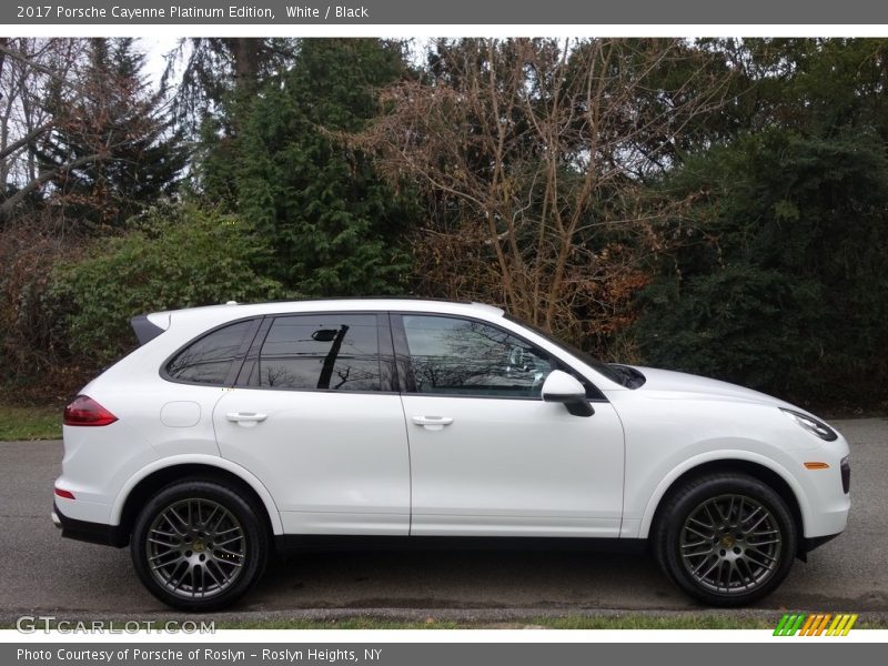 White / Black 2017 Porsche Cayenne Platinum Edition
