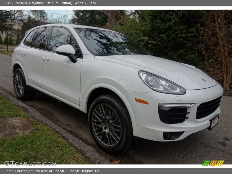 White / Black 2017 Porsche Cayenne Platinum Edition