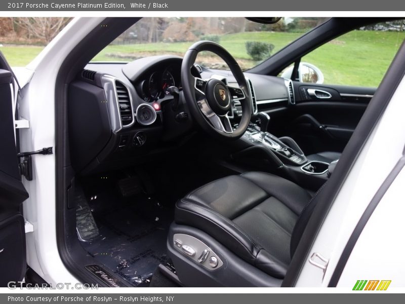 White / Black 2017 Porsche Cayenne Platinum Edition
