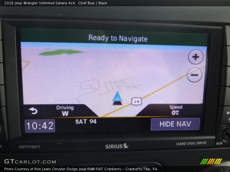 Navigation of 2018 Wrangler Unlimited Sahara 4x4