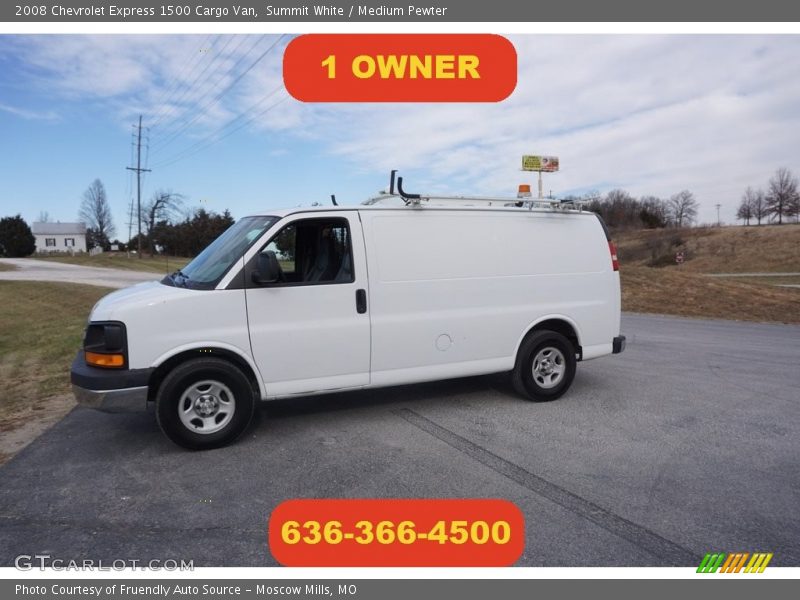 Summit White / Medium Pewter 2008 Chevrolet Express 1500 Cargo Van