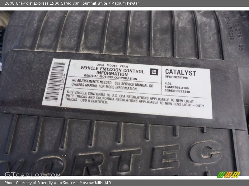 Summit White / Medium Pewter 2008 Chevrolet Express 1500 Cargo Van