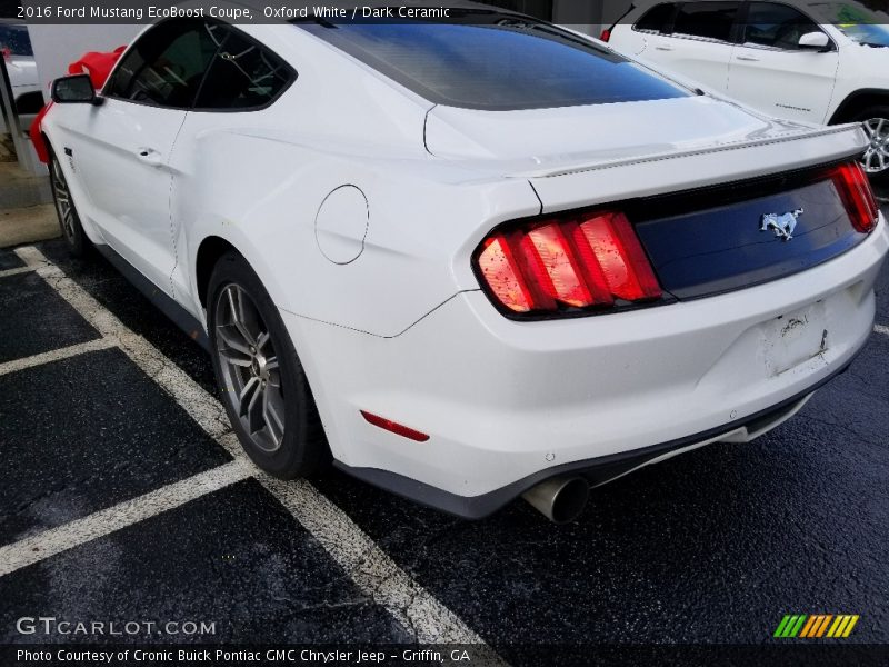 Oxford White / Dark Ceramic 2016 Ford Mustang EcoBoost Coupe