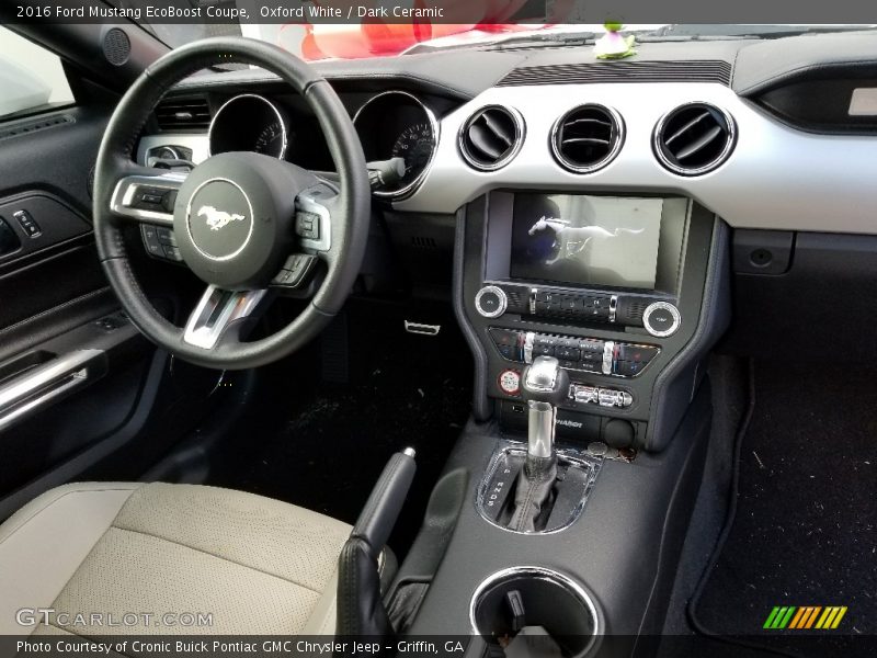 Oxford White / Dark Ceramic 2016 Ford Mustang EcoBoost Coupe