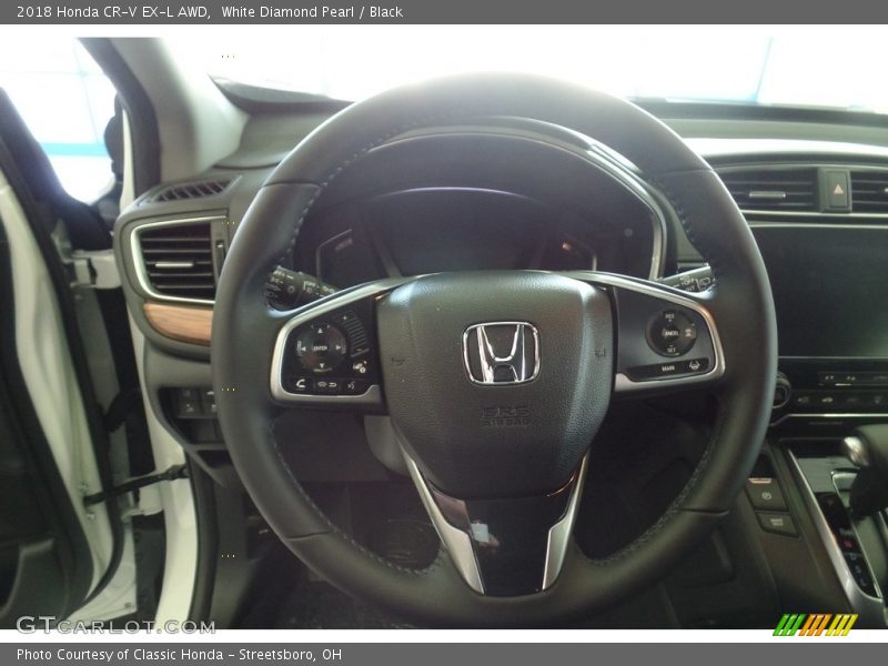 White Diamond Pearl / Black 2018 Honda CR-V EX-L AWD