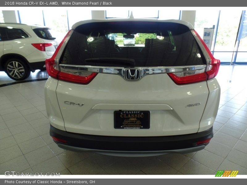 White Diamond Pearl / Black 2018 Honda CR-V EX-L AWD