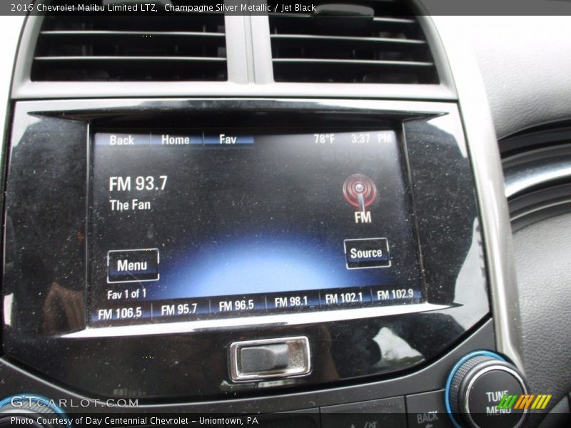 Champagne Silver Metallic / Jet Black 2016 Chevrolet Malibu Limited LTZ