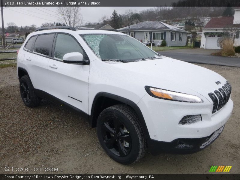 Bright White / Black 2018 Jeep Cherokee Limited 4x4