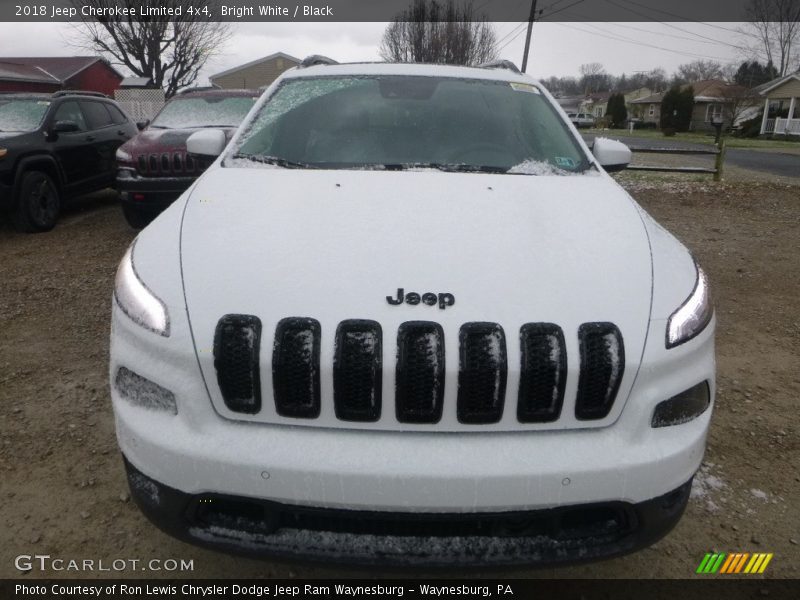 Bright White / Black 2018 Jeep Cherokee Limited 4x4