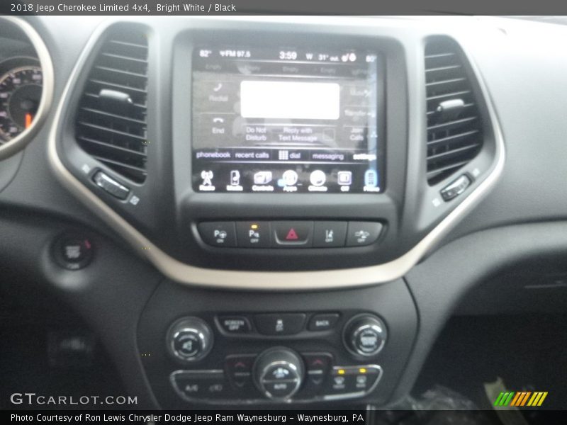 Bright White / Black 2018 Jeep Cherokee Limited 4x4