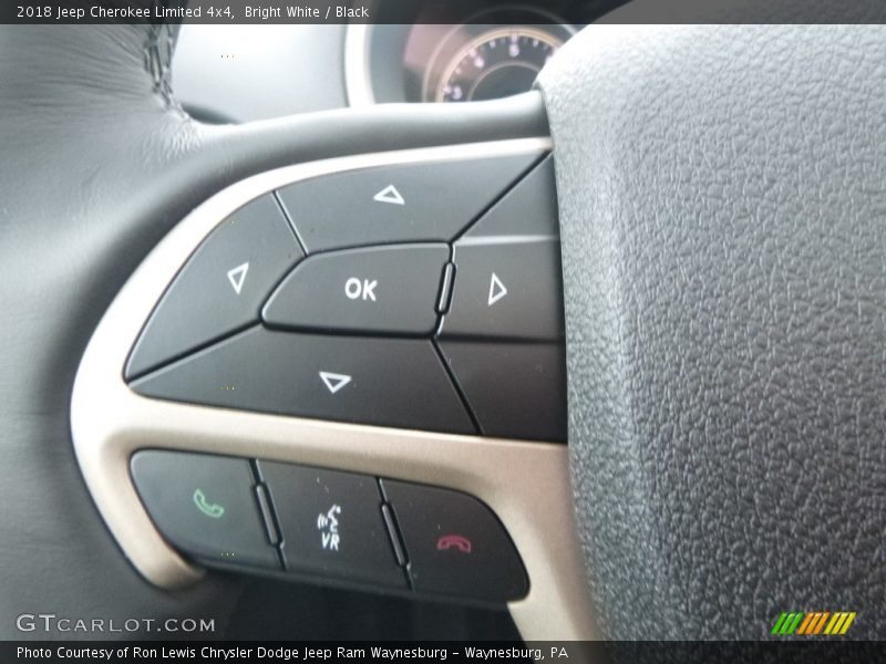 Bright White / Black 2018 Jeep Cherokee Limited 4x4