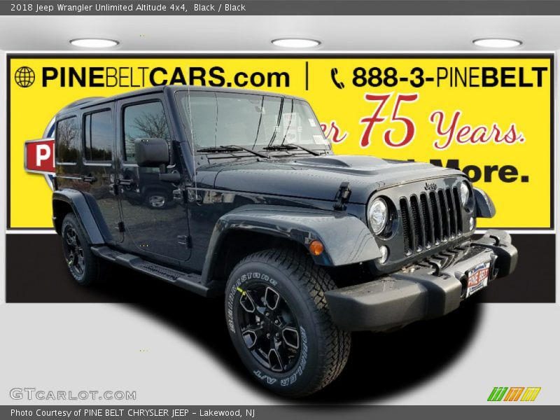 Black / Black 2018 Jeep Wrangler Unlimited Altitude 4x4