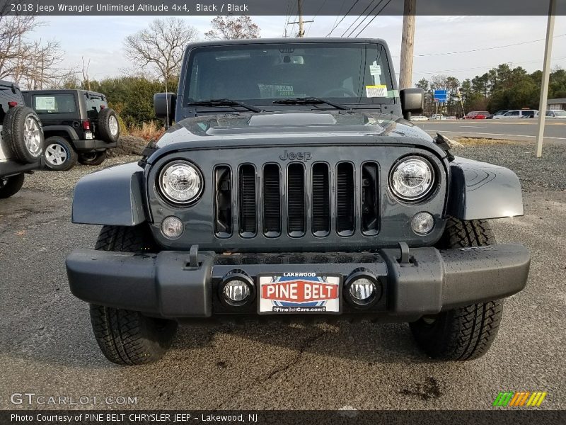 Black / Black 2018 Jeep Wrangler Unlimited Altitude 4x4