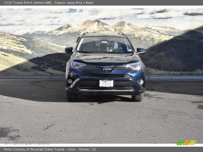 Galactic Aqua Mica / Black 2018 Toyota RAV4 Limited AWD