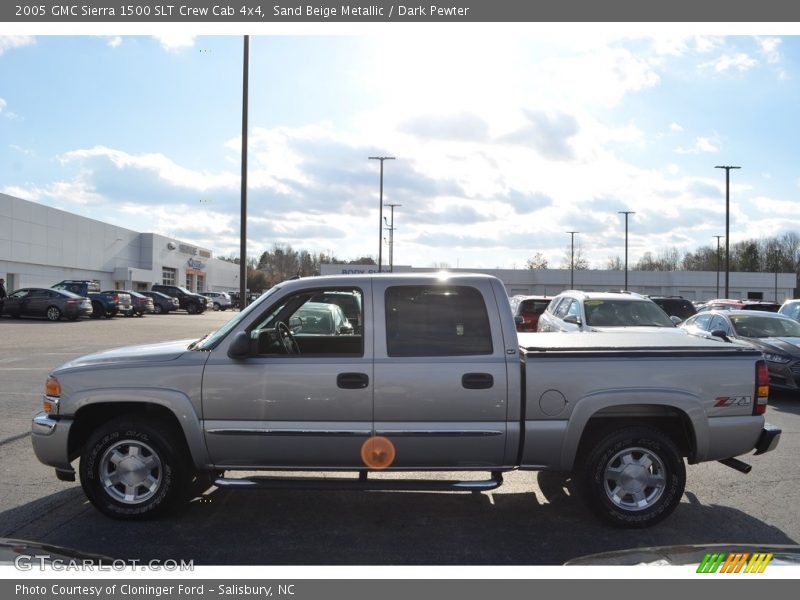 Sand Beige Metallic / Dark Pewter 2005 GMC Sierra 1500 SLT Crew Cab 4x4