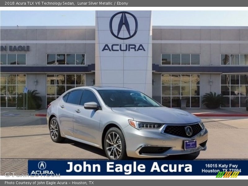 Lunar Silver Metallic / Ebony 2018 Acura TLX V6 Technology Sedan