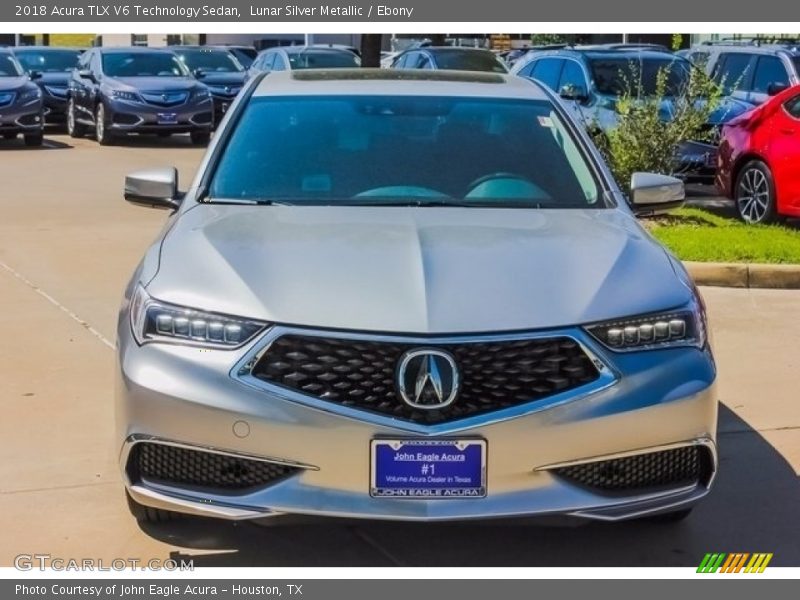 Lunar Silver Metallic / Ebony 2018 Acura TLX V6 Technology Sedan