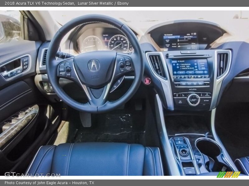 Lunar Silver Metallic / Ebony 2018 Acura TLX V6 Technology Sedan