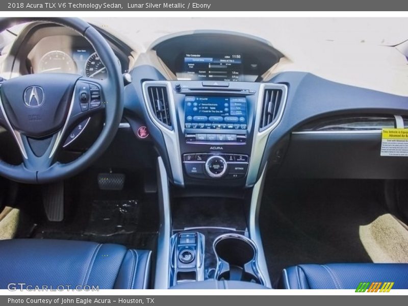 Lunar Silver Metallic / Ebony 2018 Acura TLX V6 Technology Sedan