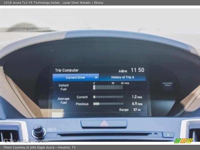 Lunar Silver Metallic / Ebony 2018 Acura TLX V6 Technology Sedan