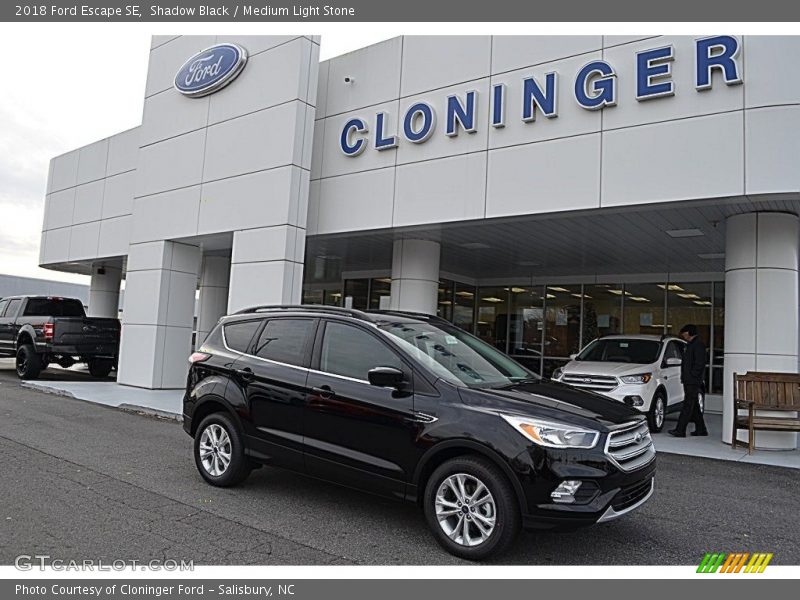Shadow Black / Medium Light Stone 2018 Ford Escape SE