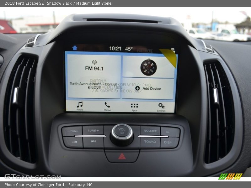 Shadow Black / Medium Light Stone 2018 Ford Escape SE