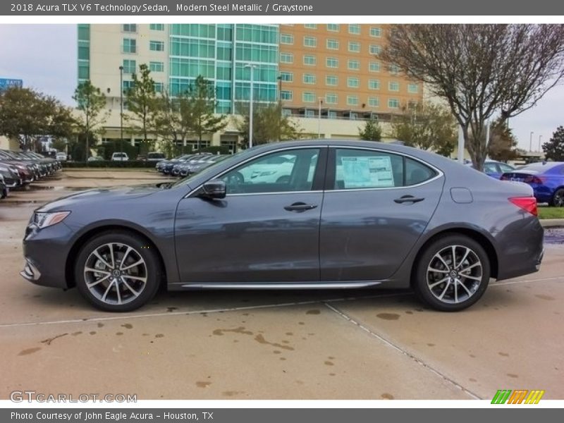 Modern Steel Metallic / Graystone 2018 Acura TLX V6 Technology Sedan