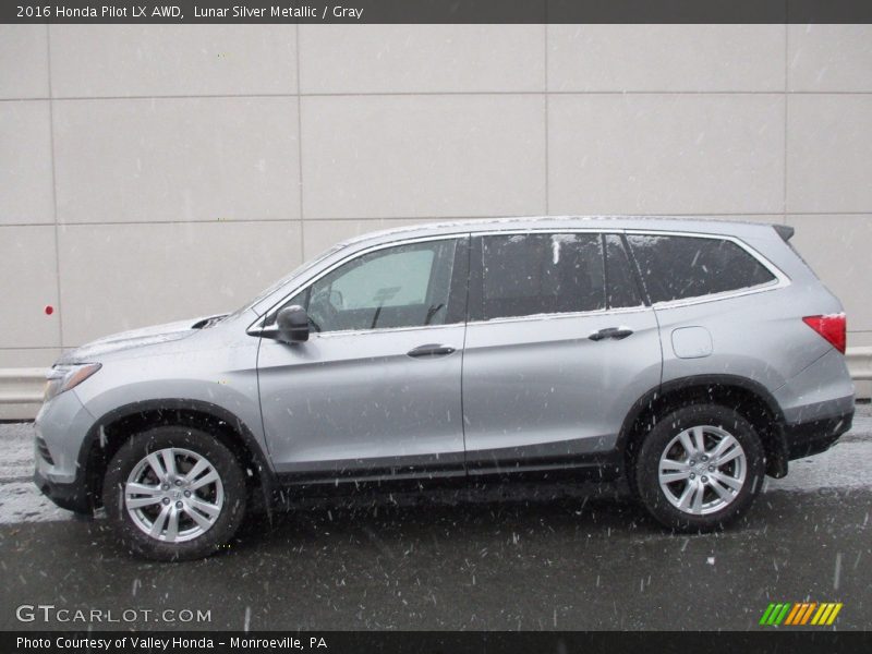 Lunar Silver Metallic / Gray 2016 Honda Pilot LX AWD