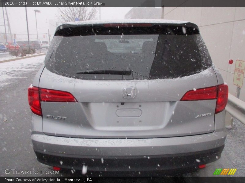 Lunar Silver Metallic / Gray 2016 Honda Pilot LX AWD