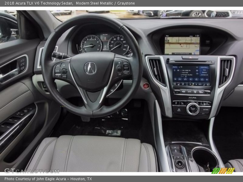 Modern Steel Metallic / Graystone 2018 Acura TLX V6 Technology Sedan