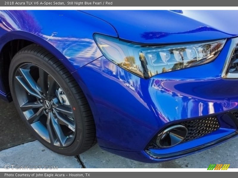 Still Night Blue Pearl / Red 2018 Acura TLX V6 A-Spec Sedan