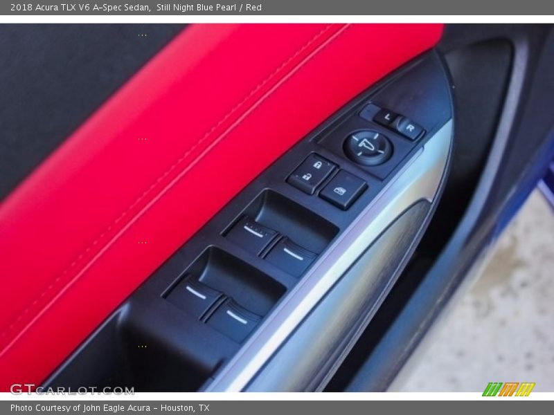 Still Night Blue Pearl / Red 2018 Acura TLX V6 A-Spec Sedan