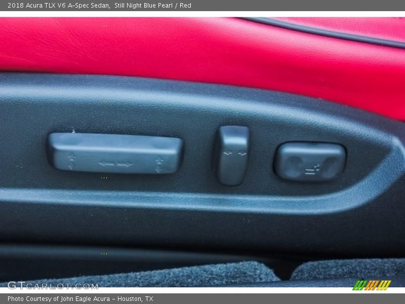 Still Night Blue Pearl / Red 2018 Acura TLX V6 A-Spec Sedan
