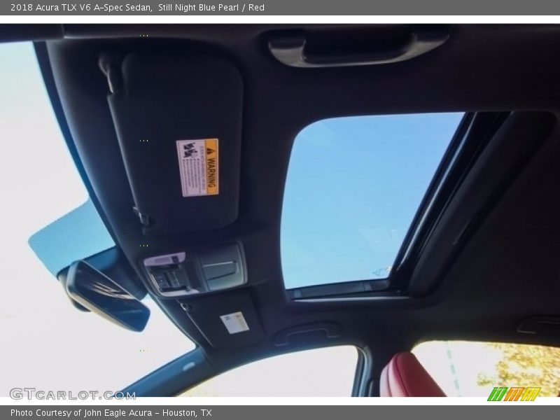 Still Night Blue Pearl / Red 2018 Acura TLX V6 A-Spec Sedan